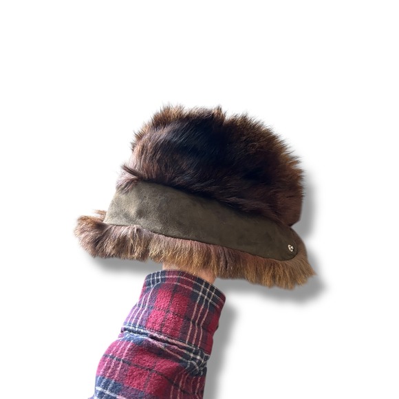 Vintage Fredrickson Faux Fur Vintage Style Winter Warm Bucket Hat Fur Indie Boho - Picture 3 of 14